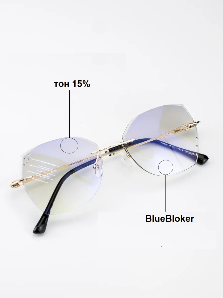 Корригирующие очки Fabia Monti FM 498 BlueBloker, тон 15%